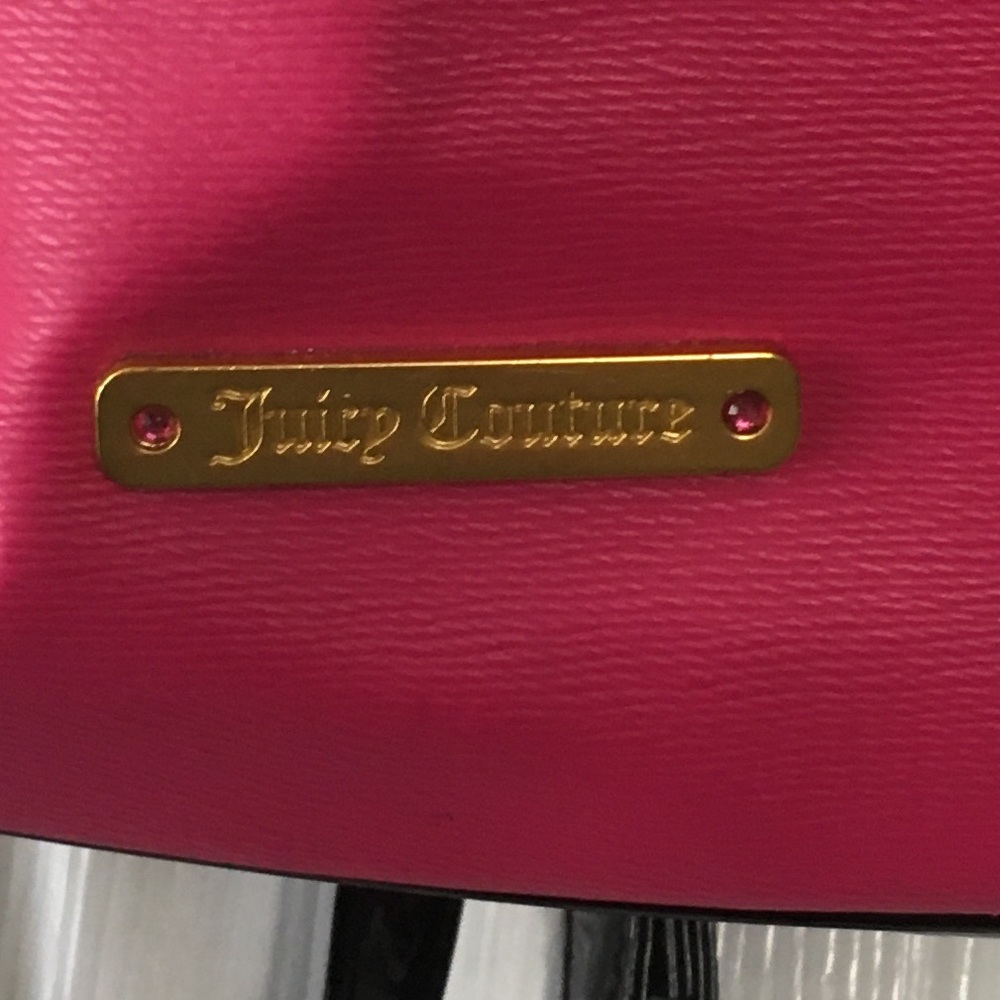 Juicy Couture pink polyester drawstring backpack 13”deep 15” wide - Picture 2 of 8